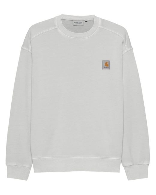 Carhartt White Nelson Logo-patch Sweatshirt for men