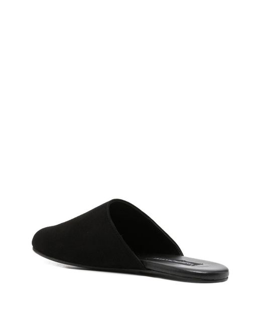 Manebí Black Suede Leather Slippers