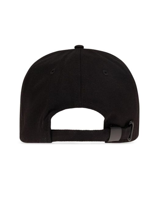Versace Black Hat With Logo for men