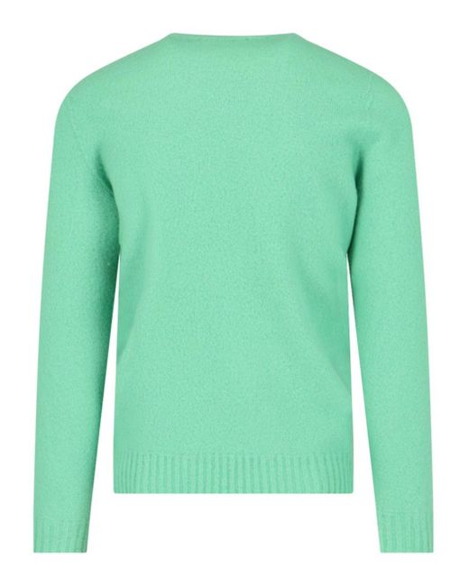 Drumohr Green Long Sleeve Crew Neck Shirt for men