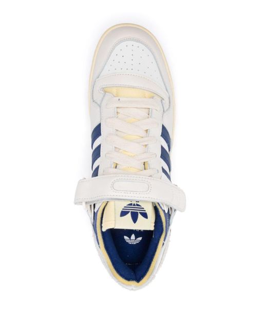 Adidas White Forum 84 Leather Sneakers for men