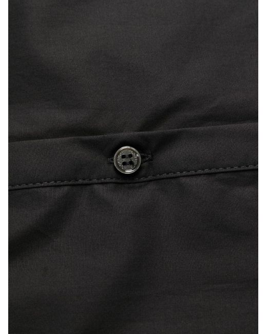 Woolrich Black Belted Poplin Shirt Dress