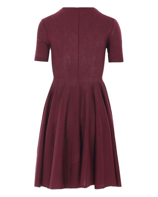 Alaïa Purple Wool Skater Dress