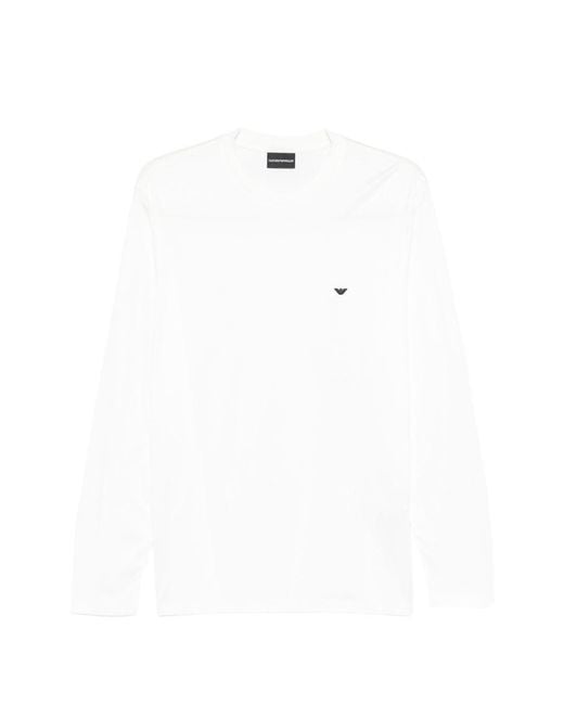 Emporio Armani White Cotton Blend T-Shirt for men