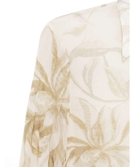 Semicouture White Juana Printed Shirt