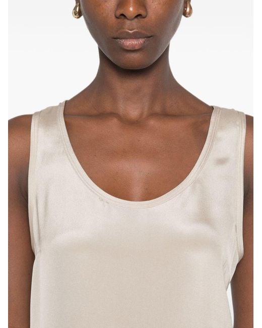 Max Mara White Silk Tank Top