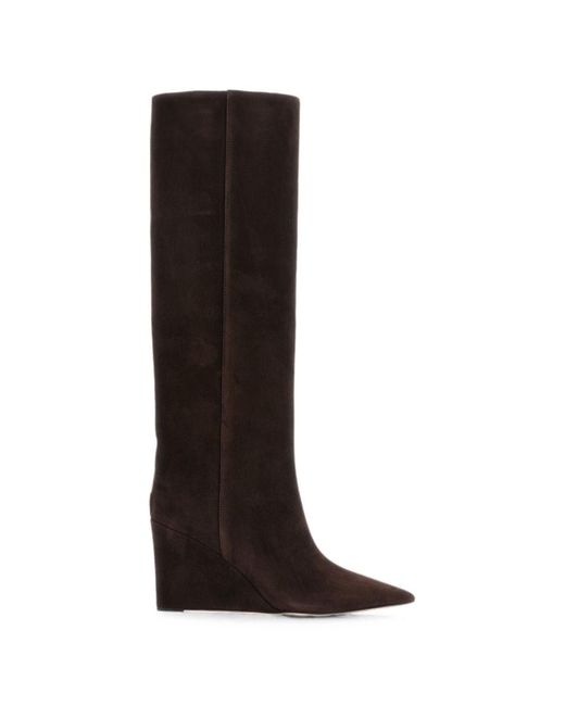 Jimmy Choo Black Blake Suede Leather Boots