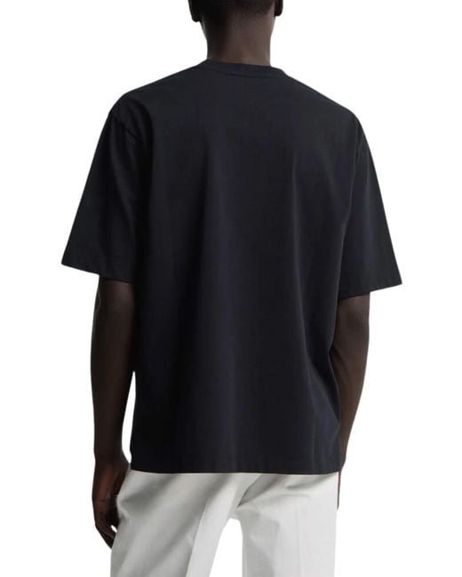 DSquared² Black T-Shirt Embroidery Logo for men