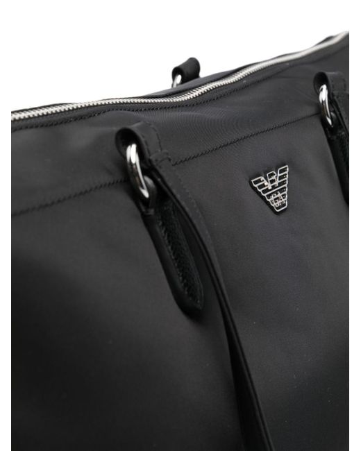 Emporio Armani Black Logo Nylon Tote Bag