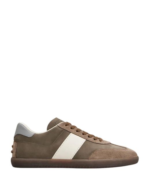 Tod's Brown Leather Sneakers for men