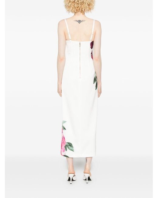 Alice + Olivia Pink Printed Long Dress