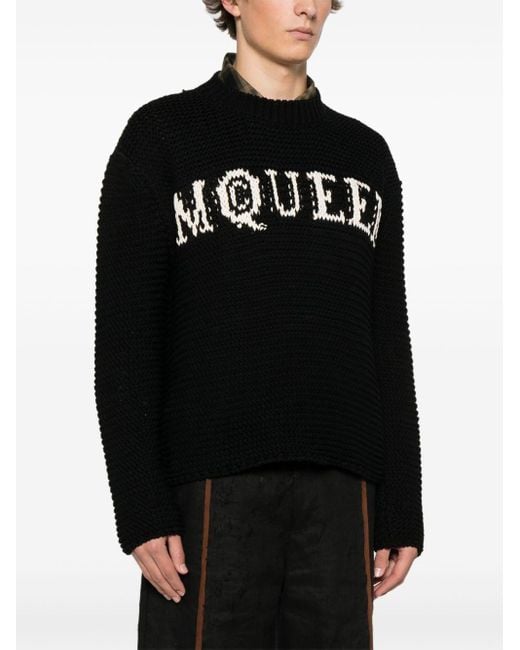 McQueen Black Shirt With Logo for men