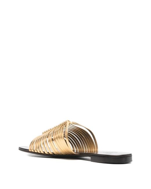 Giuseppe Zanotti White Savoia Flat Sandals