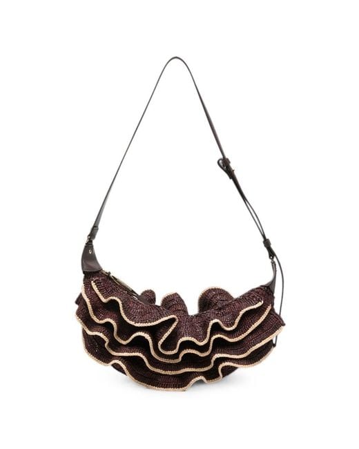 Zimmermann White Goldentime Rafia Shoulder Bag