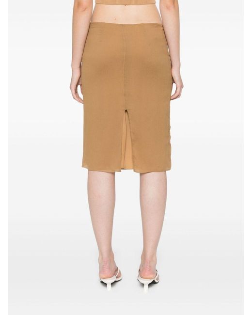 Miu Miu Natural Silk Mini Skirt
