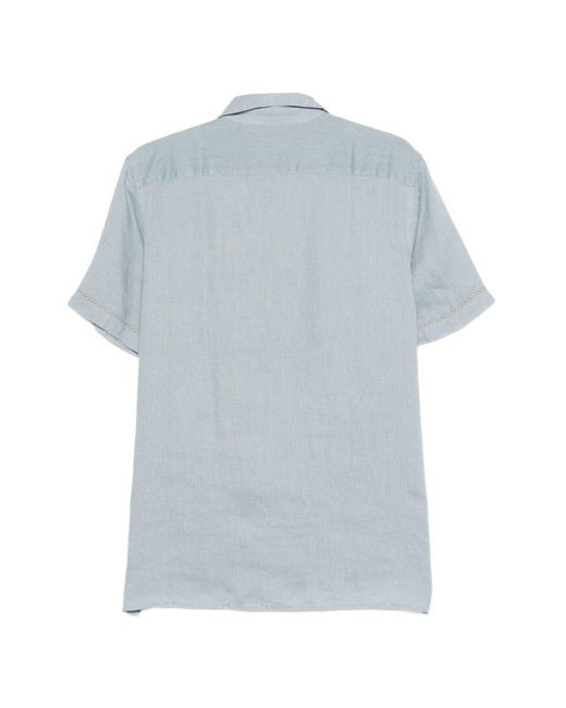 Paul Smith Blue Embroidered Shirt for men