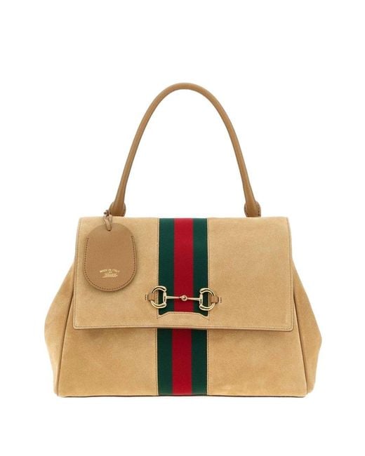 Gucci Natural Paparazzo Medium Leather Handbag
