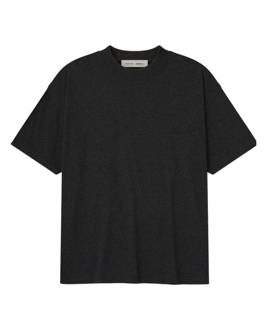 Essentials Black Classic Embroidery T-Shirt for men