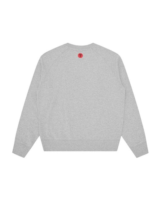ICECREAM Gray Running Dog Cotton Sweatshirt for men