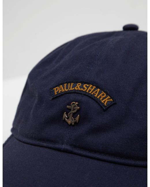 Paul \u0026 Shark Mens Anchor Cap Navy Blue 