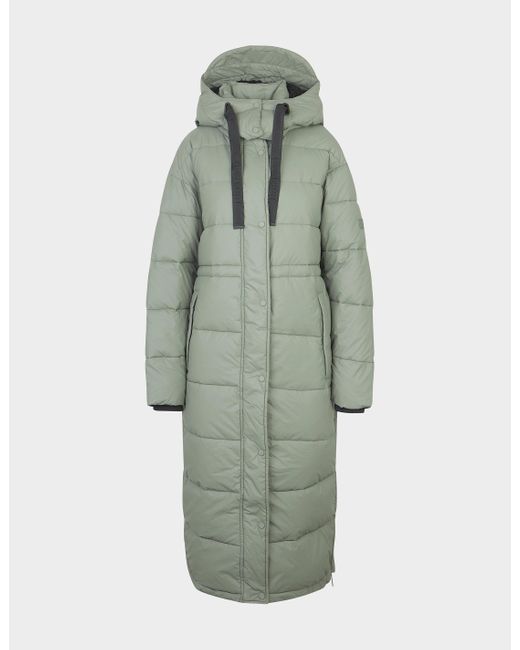 HUNTER Fleece Intrepid Long Puffer Jacket in Grey (Green) | Lyst Canada