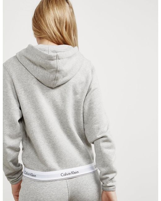 calvin klein grey zip hoodie