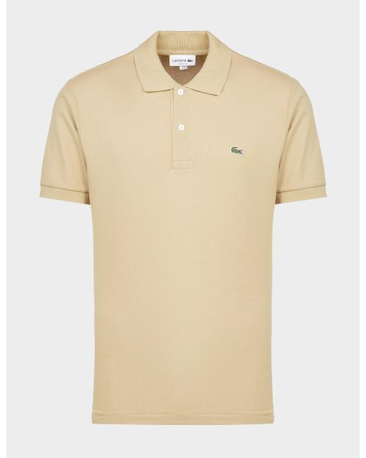 Lacoste L1212 Polo Shirt Nude in Natural for Men | Lyst