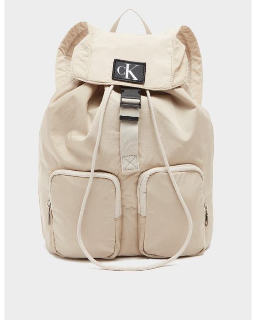 Calvin Klein City Nylon Backpack Bag in White | Lyst