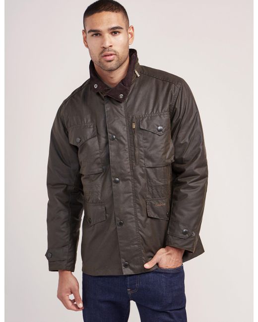 Barbour Cotton Sapper Wax Jacket in Brown for Men Lyst