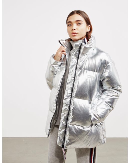 Tommy Hilfiger Synthetic Tommy Icons Puffer Jacket in Silver (Metallic) |  Lyst