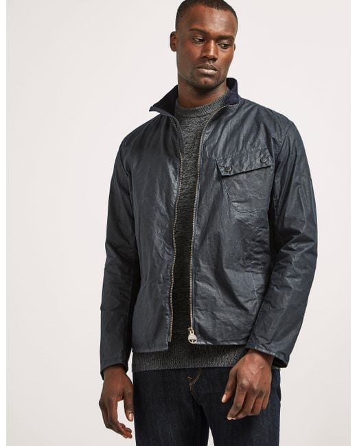 Barbour Aspect Dry Wax Jacket in Blue for Men | Lyst