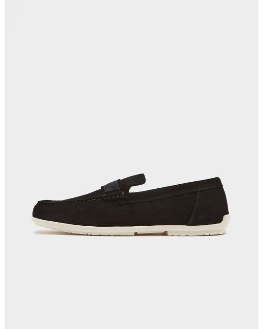 Calvin Klein Suede Driver Shoes in Black for Men | Lyst UK