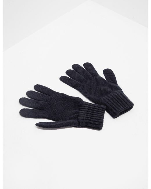 mens black wool gloves