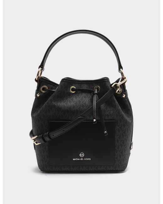 Michael Kors Canvas Maeve Signature Bucket Bag in Black Lyst UK