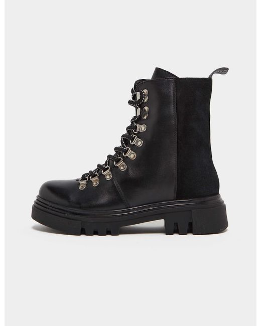 Barbour Drake Lace Boots in Black | Lyst UK