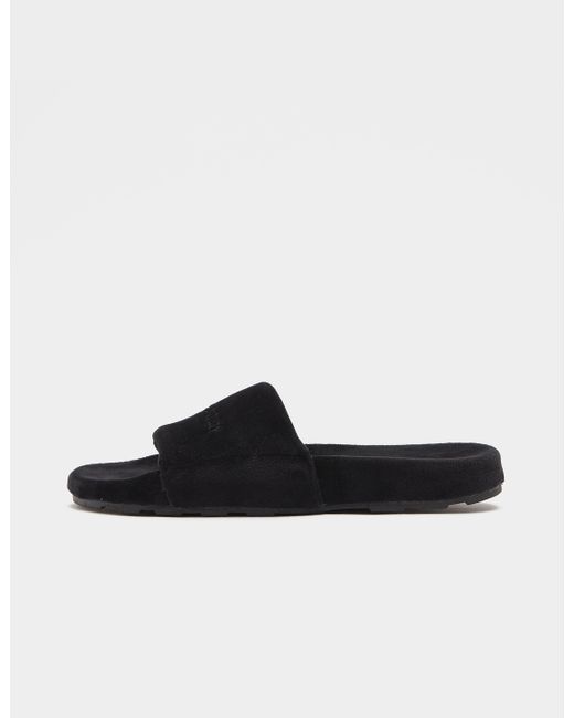 Juicy Couture Synthetic Embroidered Velour Slides in Black | Lyst Australia