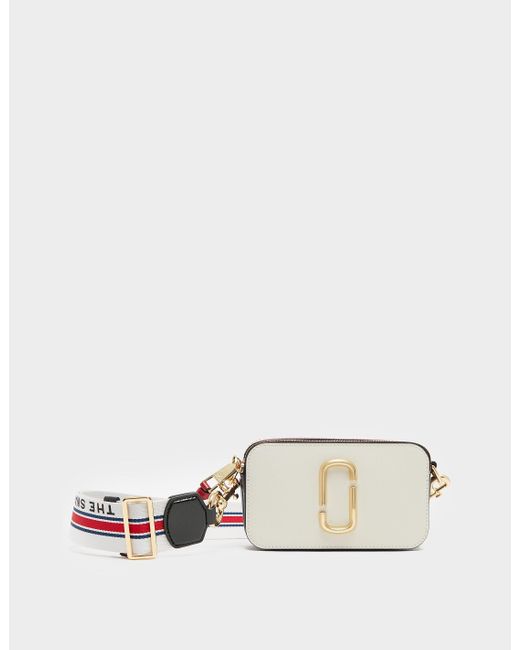 Marc Jacobs Leather Snapshot Bag in White - Lyst
