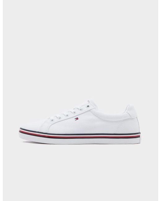 tommy hilfiger white canvas trainers