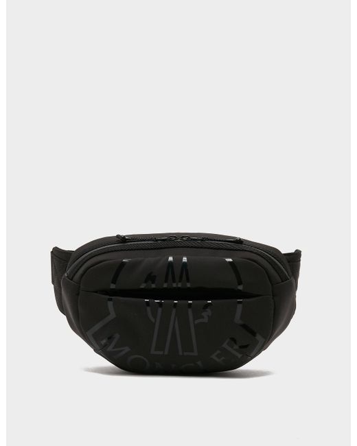 Moncler Synthetic Large Logo Belt Bag in Black for Men - Lyst