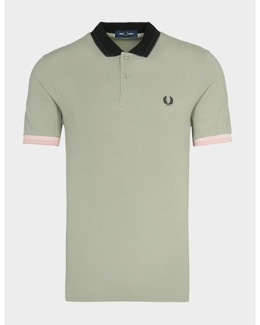 Fred Perry Contrast Trim Polo Shirt in Green for Men - Lyst