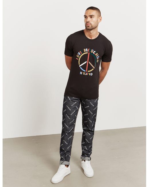 Love Moschino Denim Mens All Over Print 
