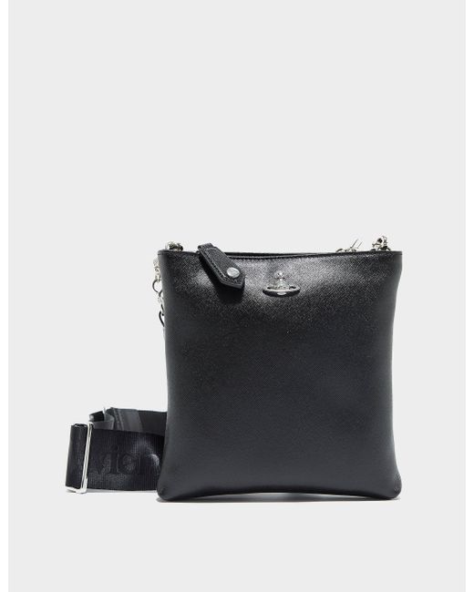 Vivienne Westwood Leather Orb Square Cross Body Bag in Black for Men Lyst