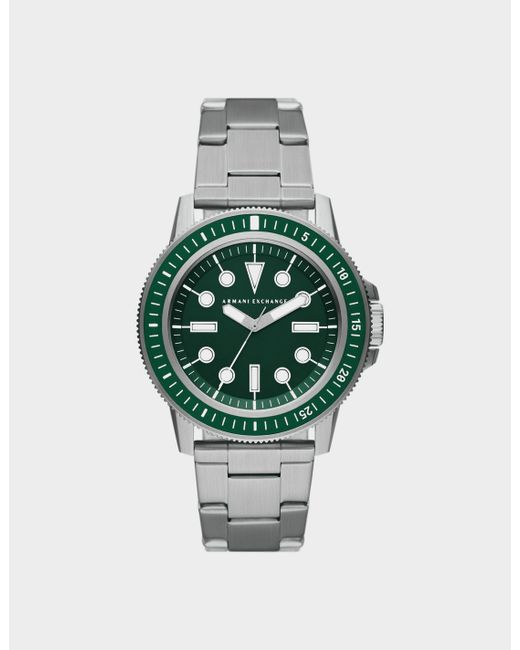 Armani Exchange Analogue Watch Multi in Green for Men | Lyst