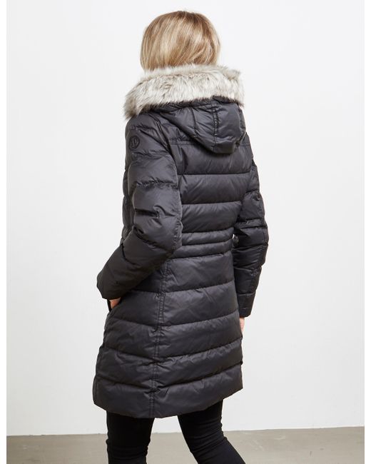 Tommy Hilfiger Tyra Long Down Padded Jacket Black | Lyst