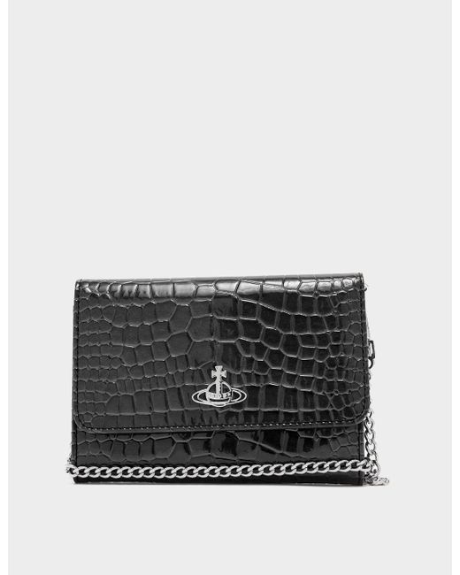Vivienne Westwood Johana Crossbody Wallet in Black Lyst
