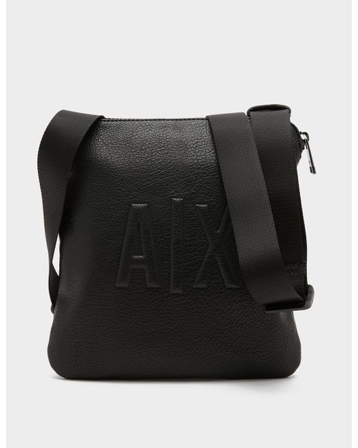 Armani Exchange Large Logo Crossbody Bag in Black for Men Lyst Canada