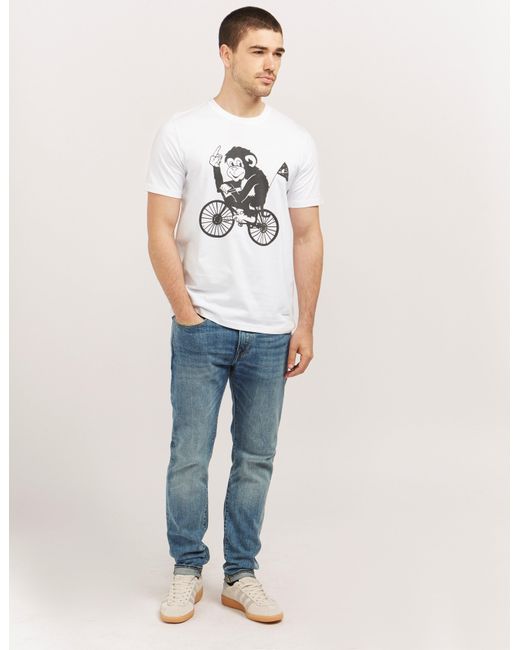 Paul Smith Cotton Cycling Monkey Short Sleeve T-shirt in White for Men |  Lyst