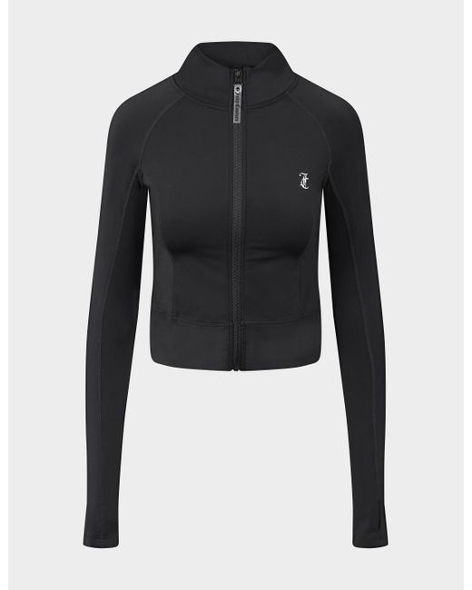 Juicy Couture Lara Zip Track Top in Black Lyst