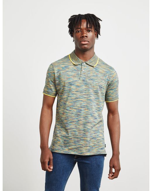 PS by Paul Smith Space Dye Short Sleeve Polo Shirt Yellow for Men | Lyst  Australia