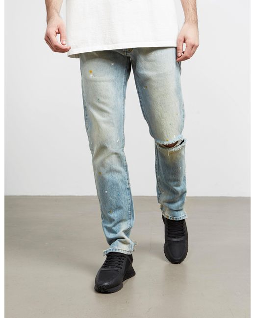 Rhude Denim Destroyed Jeans Blue for 